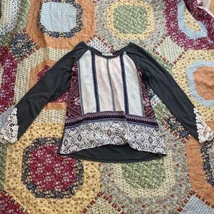 🔥Vintage western lace top